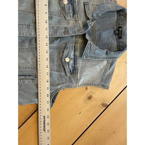 Versona Women's Denim Jean Vest. Button down. Boho Biker Festival. XL - Picture 5 of 7
